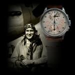 Colonel Don Blakeslee, the most decorated WWII US Army Air Forces fighter pilot wearing his famous Gallet MultiChron Regulator chronograph.